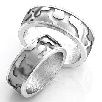 Серебряные обручальные кольца парные 227 : photo