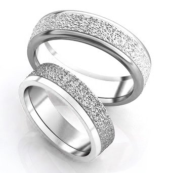 Серебряные обручальные кольца парные 1532 : photo