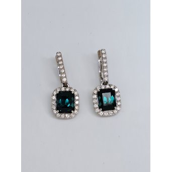 Серьги с турмалинами и бриллиантами : photo