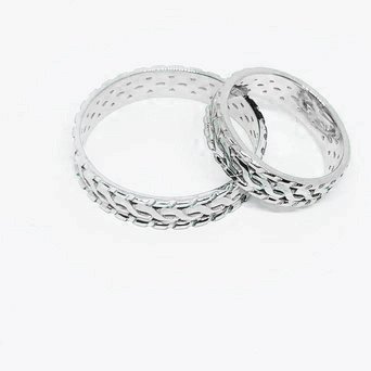 Серебряные обручальные кольца парные 008 : photo