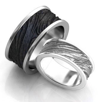 Серебряные обручальные кольца парные 72 : photo