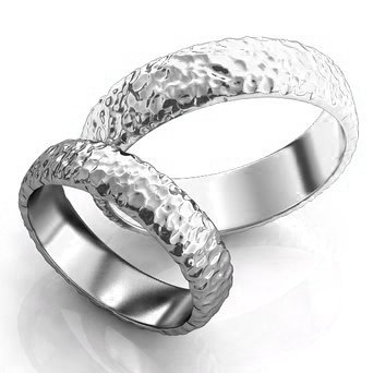 Серебряные обручальные кольца парные 160