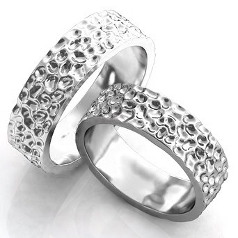 Серебряные обручальные кольца парные 201 : photo