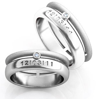 Серебряные обручальные кольца парные 248 : photo