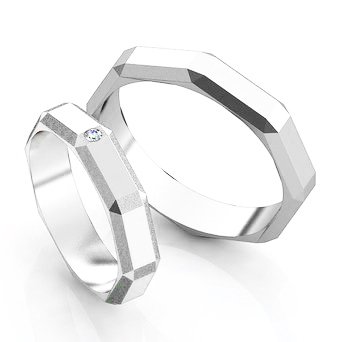 Серебряные обручальные кольца парные 510 : photo
