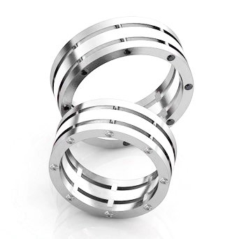 Серебряные обручальные кольца парные 447 : photo