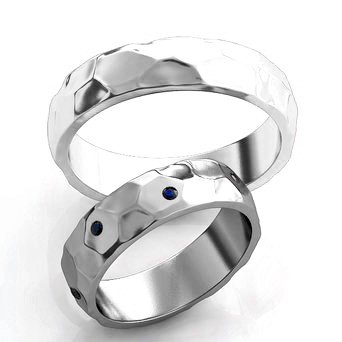Серебряные обручальные кольца парные 692 : photo