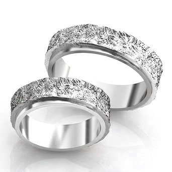 Серебряные обручальные кольца парные 1016 : photo