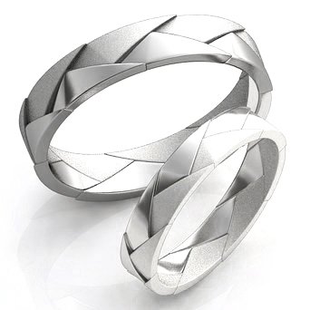 Серебряные обручальные кольца парные 1576 : photo