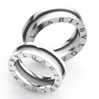 Серебряные обручальные кольца парные 1524 : photo