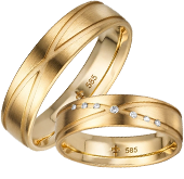 Золотые обручальные кольца - фото 1